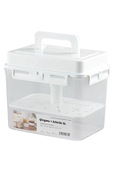 Choice 5L ♥kling Storage Container with Drain Lid - Transparent Food Containe...
