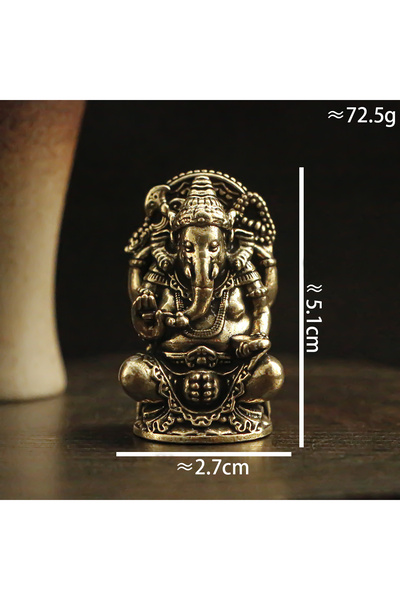 Choice تمثال غانيشا التايلاندي الكبير المصنوع من النحاس - تمثال إله الفيل لتز...