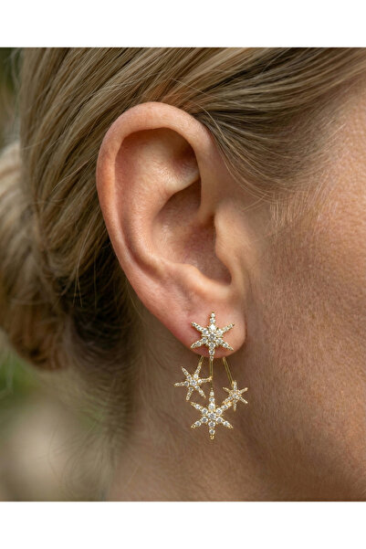 LC JEWELRY أقراط ستون ستار من سلسلة في آي بي (4.5 سم)