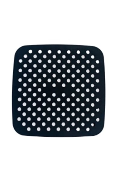 Choice حصيرة قلاية هوائية مربعة سوداء مقاس 21 سم، مصنوعة من السيليكون، قابلة ...