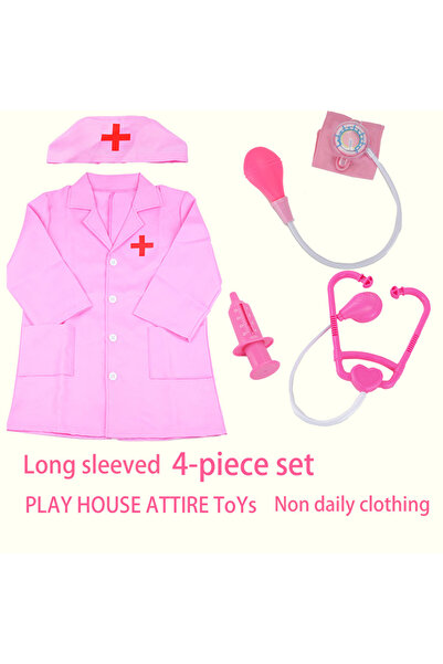 Choice3 Long pink Children'S Family Dtor Suit Short/ Long Sleeved Stethose Sy...