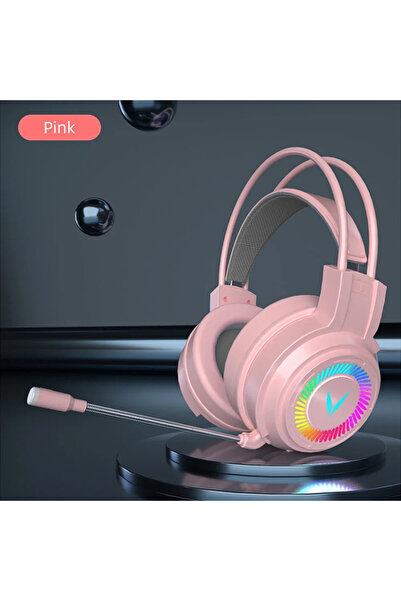 Choice1 سماعة رأس للألعاب باللون الوردي، مزودة بميكروفون عازل للضوضاء، مناسبة...