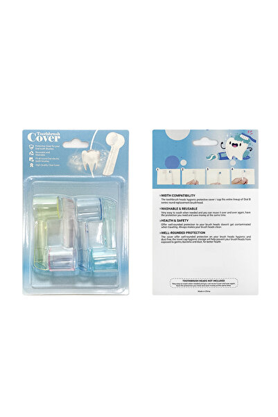 Choice 4 أغطية ملونة مقاومة للغبار لفرشاة الأسنان، متوافقة مع رؤوس براون أورا...