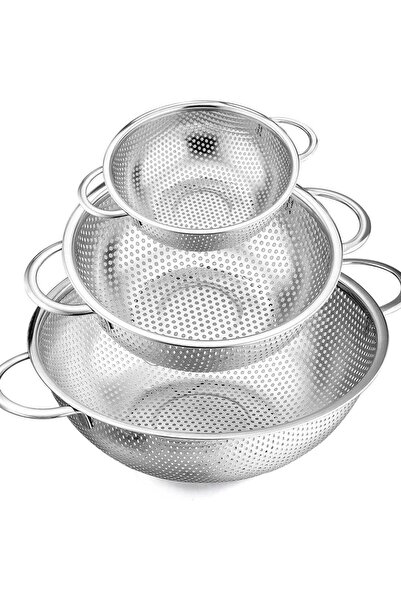 Choice 3pcs All Purpose Stainless Steel Fine Mesh Strainer Net Baskets with H...