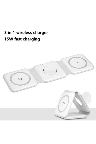 OEM 3 in 1 wireless charger, foldable wireless charger for mobile phone, thre...