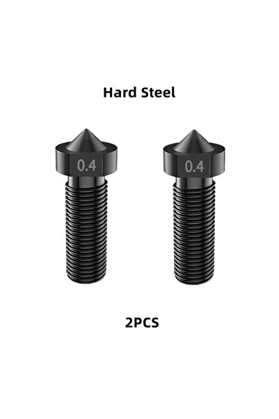 Choice75 0.4mm Hard steel 2pcs Volcano Nozzle For Artillery Sidewinder X1 & X...