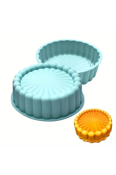 Choice1 قالب كيك دائري بني اللون من السيليكون غير اللاصق، قالب كيك دائري قابل...