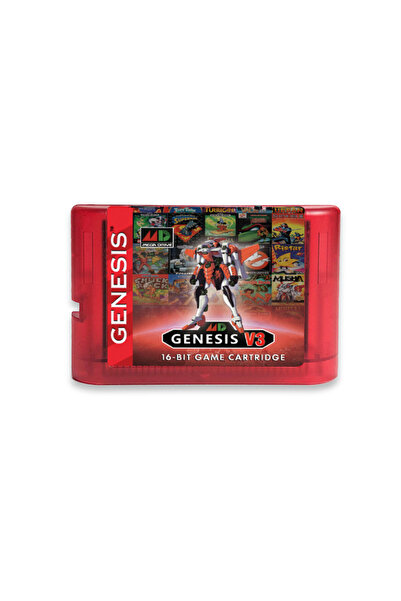 Choice5 Red Shell Label 1 MegaDrive Genesis 3000 in 1 MD V3 Pro Game Cartridg...