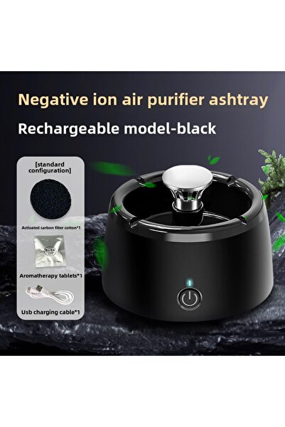 Choice black Rechargeable Ashtray With Air Purifier Function Intelligent For ...