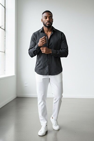 Butik Ross Italian Cut Old Money Striped Shirt