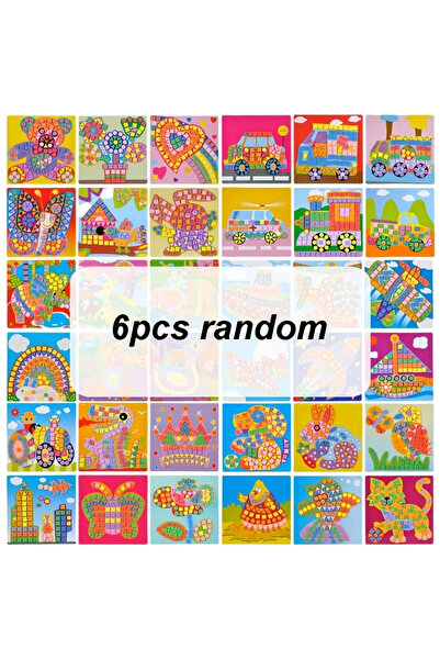 Choice 6pcs random 6pcs 3D EVA Sticky Mosaics Paintings Cartoon Airplane Car ...