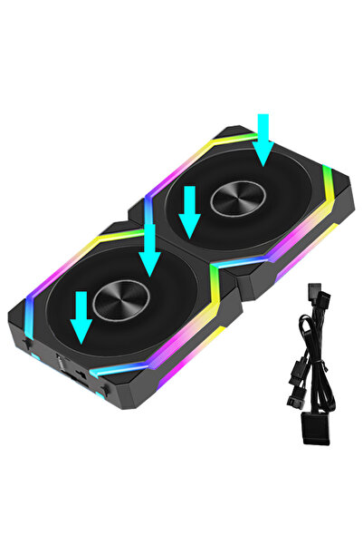 Choice4 5V ARGB As Shown 2 Black Forward Fans JUMPEAK CS120 ARGB Cooling Fan ...