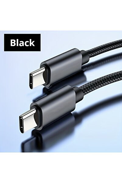 Choice5 كابلات شحن سريع أسود بطول 1 متر وقوة 60 واط من النوع C إلى النوع C، م...