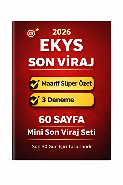 Pratik Kaynak Yayınları EKYS 2026 – MİNİ SON VİRAJ SETİ (3 Deneme + MAARİF Sü...