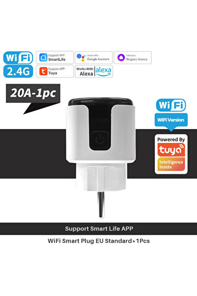 Choice مقبس أوروبي 20 أمبير - قطعة واحدة، مقبس تويا الذكي، مقبس واي فاي قياسي...
