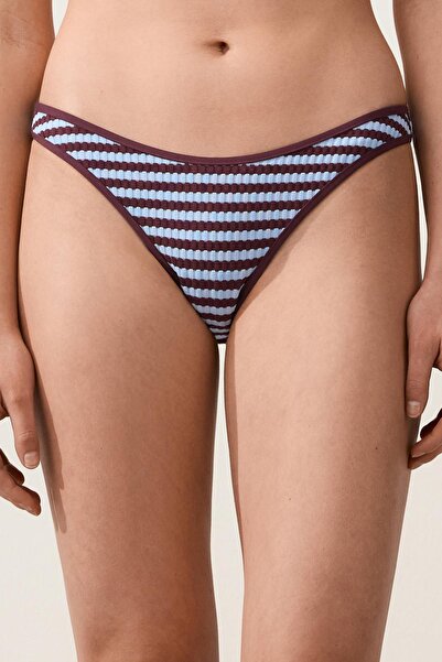 Oysho Çift renkli çizgili dokulu bikini altı
