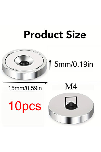 Choice4 15x5mm-M4-10pcs 15x3-M4/15x5-M4/20x3-M4-countersunk hole strong refri...