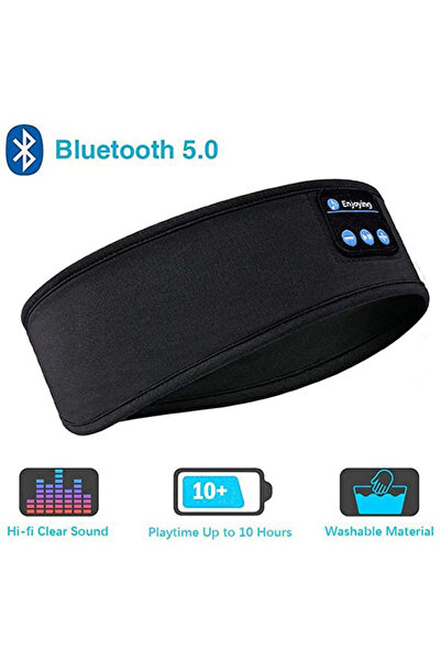 Choice سماعات رأس لاسلكية بلوتوث 5.0 سوداء اللون، قناع نوم، سماعة رأس رياضية ...