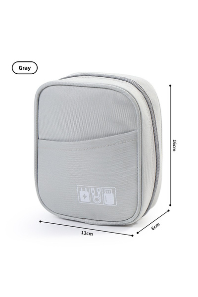 Choice4 Gray New Portable Data Cable Organizer Bag Water-proof USB Power Bank...