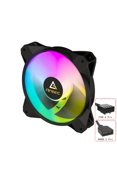 Choice A-RGB WHITE Black Antec 5v 3 Pin ARGB PWM 4Pin Fan 120mm PC Case Fan C...