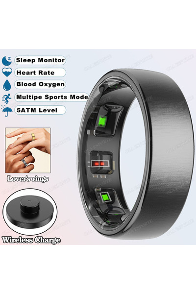 Choice9 11 Black New R10 Smart Ring with Wireless Charging,Health Sleep Monit...