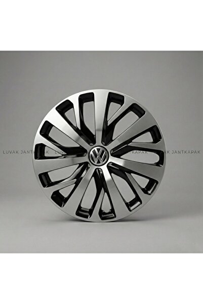 Volkswagen Polo Uyumlu JantKapağı - 15 İnç - 1 Takım (4 adet) - Çelik görünümlü