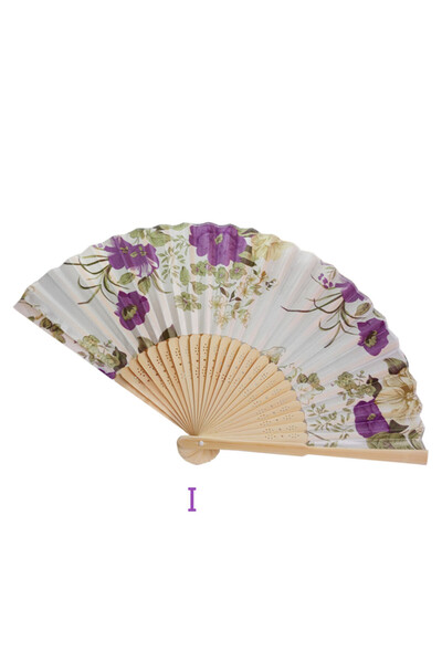 Choice8 As show Silk Fan Chinese Japanese Style Folding Home Decoration Vinta...