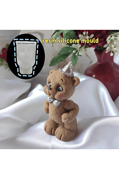 choice2 قالب سيليكون على شكل دب لطيف على شكل يد وظهر، مثالي لصنع الشموع، والح...