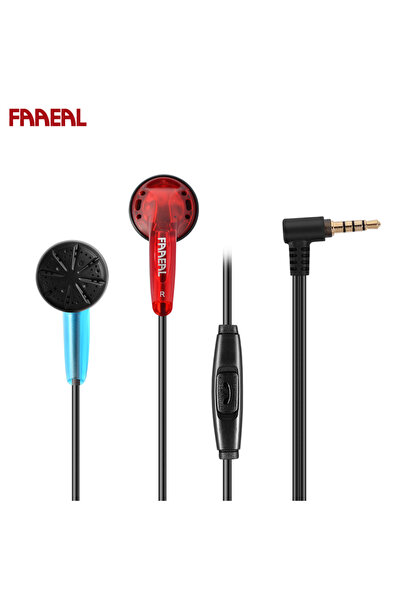 choice2 RedBlue With Mic FAAEAL Iris Ancestor Earphone Super Bass 3.5mm Wired...
