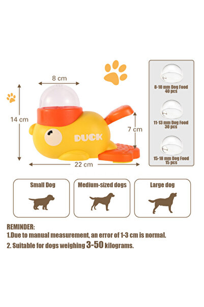 Choice بطة صفراء واحدة، بطة صفراء صغيرة واحدة، جهاز تدريب تفاعلي لإطعام القطط...