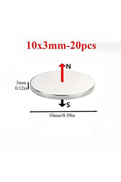 Choice4 20 قطعة من المغناطيسات القوية متعددة المواصفات D10x3mm، بأحجام 8x3/8x...