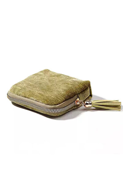 Choice حقيبة تخزين مجوهرات صفراء قطعة واحدة - حقيبة مجوهرات فاخرة مزينة بشراب...