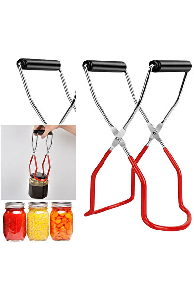 Choice رافعة برطمانات تعليب من الفولاذ المقاوم للصدأ الأحمر من ألويت، بمقبض م...