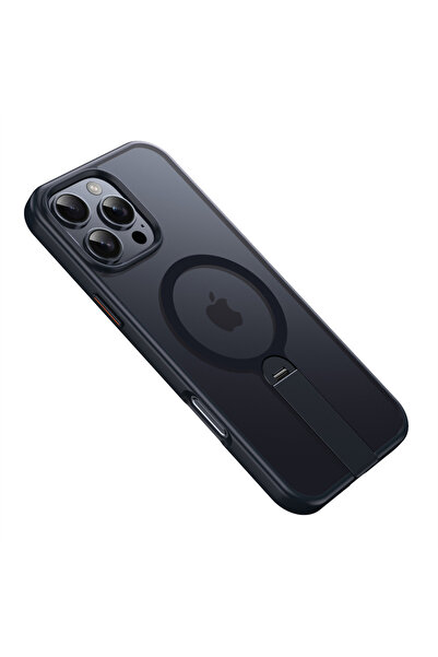 Choice59 جراب مغناطيسي أسود اللون مزود بحامل معدني مخفي بزاوية 360 درجة، متوا...