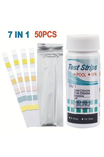 Choice 50 قطعة شرائط اختبار درجة الحموضة (PH) لحمامات السباحة، 7 في 1، 50/100...