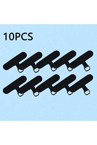 choice2 10 قطع من حبل تعليق الهاتف الشفاف المصنوع من النايلون الأسود (10-1 قط...