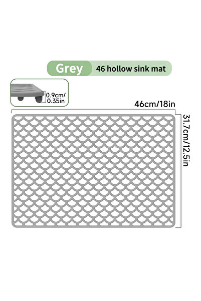 Choice5 Silicone Sink Mat 46WK- Grey 42/46CM Kitchen No holes Silicone Sink B...