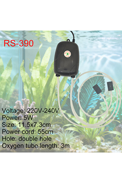 Choice1 RS-390 double hole Aquarium Oxygen Air Pump Fish Tank Compressor Ultr...