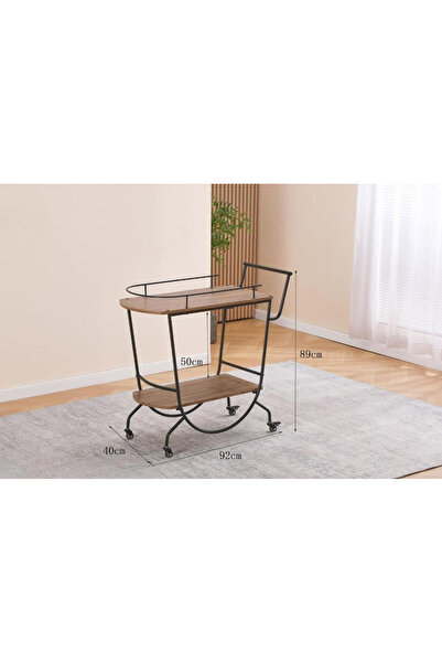 DEC30 A serving cart with an elegant design and distinctive colors