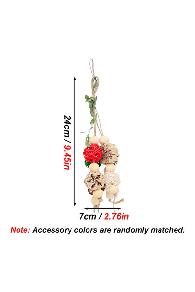 Choice B 1PC Random Color Wood Hanging Parrot Chewing Swing Toy for Pet Bird ...