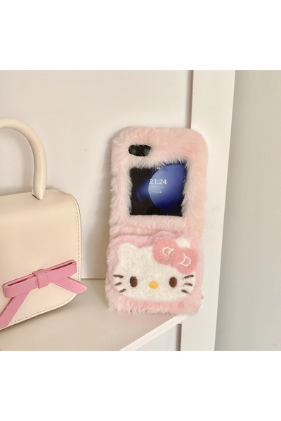 Choice11 غلاف هاتف سامسونج ZFilp 5 B بتصميم كرتوني لطيف لشخصية هيلو كيتي من س...