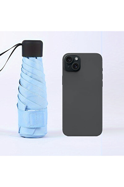 Choice5 Iron 6K SKY BLUE Ultralight Mini Pket Women's Small Windproof Folding...