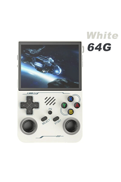 Choice23 جهاز ألعاب محمول كلاسيكي مطور من BOYHOM R36XX، أبيض، سعة 64 جيجابايت...