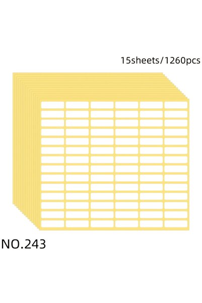 Choice 243-15 ورقة، 1260 قطعة، ملصقات بيضاء غير لامعة، ملصقات صغيرة فارغة مع ...