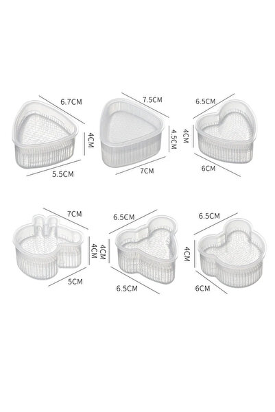 Choice مجموعة قوالب سوشي مكونة من ست قطع، مثالية لصنع علبة غداء أو قالب كرات ...