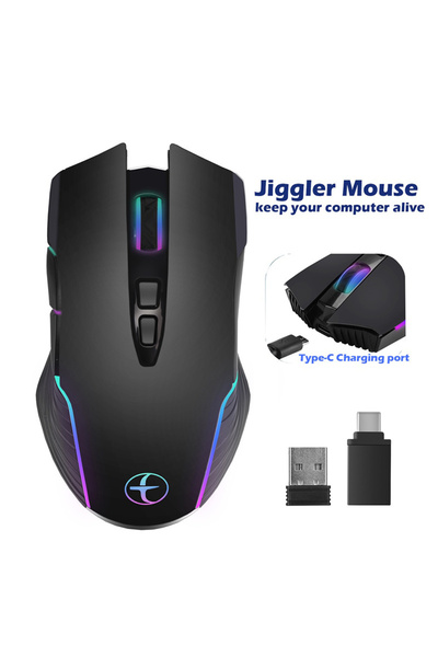 Choice ماوس لاسلكي أسود بتردد 2.4 جيجاهرتز ومنفذ USB-C لأجهزة ماك بوك واللابت...