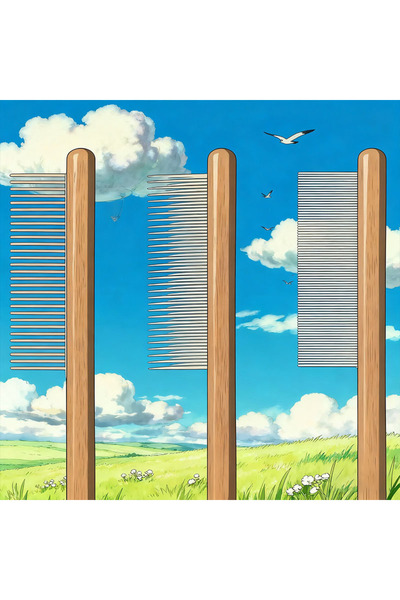 Choice مشط تنظيف الحيوانات الأليفة من ثري ستايلز 0 نييتش، 3 قطع/قطعة واحدة لل...