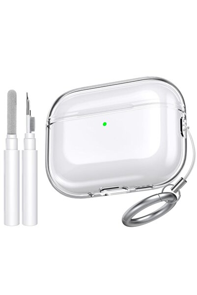 Choice14 جراب شفاف لامع مزين بالترتر لسماعات AirPods Pro 3