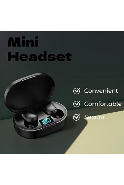 Choice Black E6S Wireless Bluetooth Earphones TWS Bluetooth Headset Wireless ...
