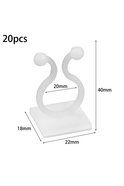 Choice مشابك تثبيت نباتات التسلق على الجدران، بيضاء اللون (E)، 20 قطعة، من ال...